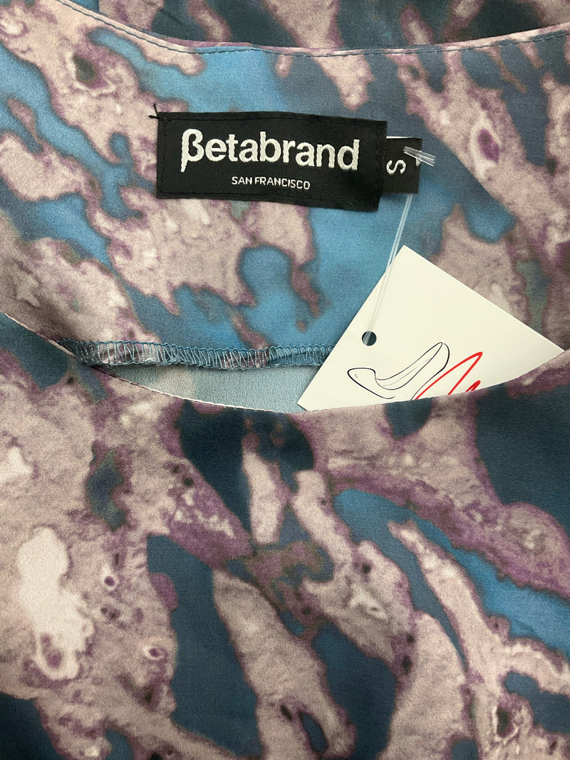 BETABRAND Blue/Purple/Gray Print Pre-Owned Ladies Dress - Size Small
