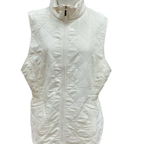 Style &amp; Co Winter White Pre-Owned Ladies Vest - Size XL - Margaret’s Fine Consignment