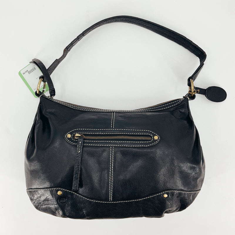 Born Black Solid Pre-Owned Ladies Shoulder Bag