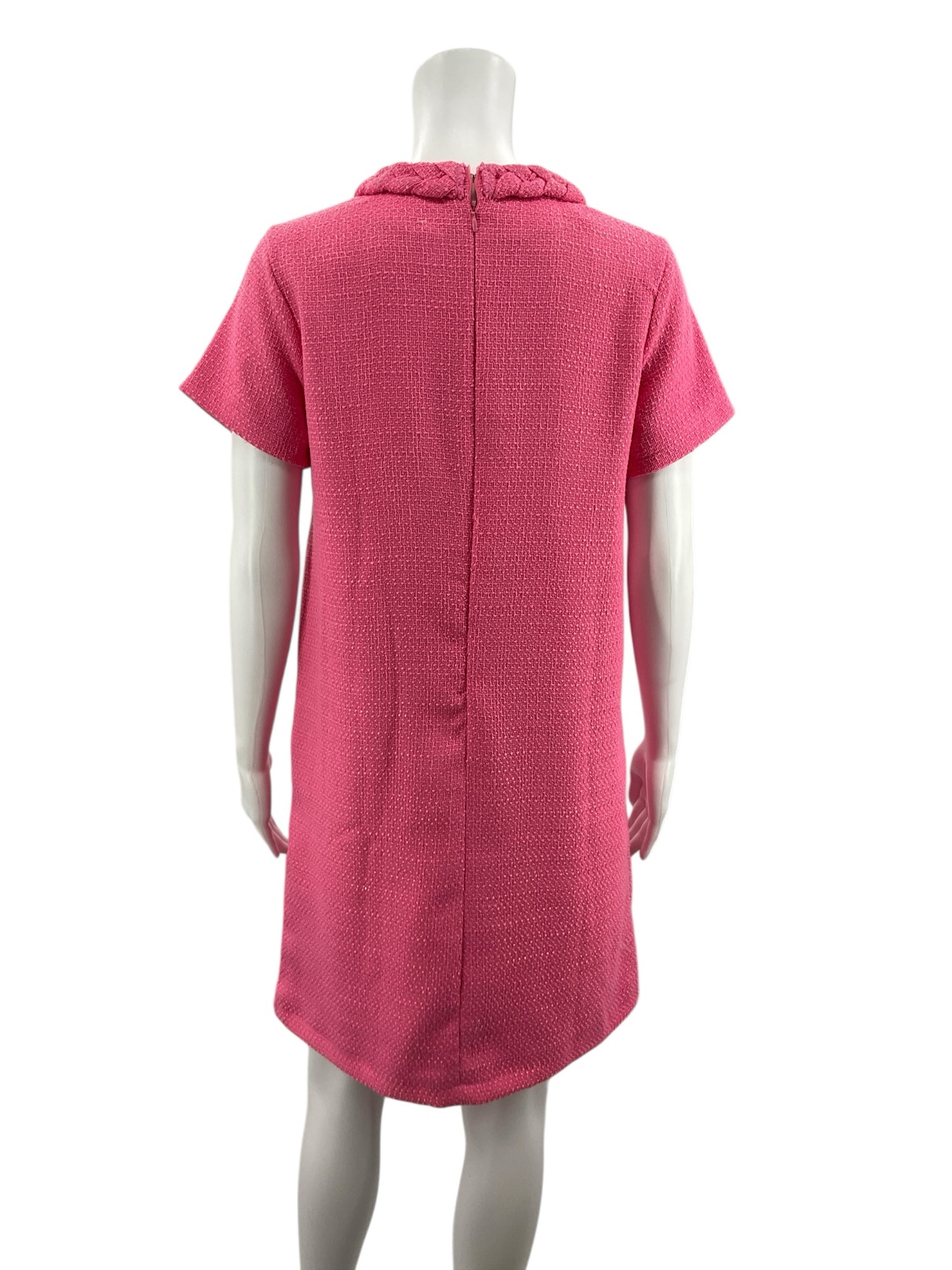 No Brand Pink Textured Pre-Owned Ladies Dress - Size Small