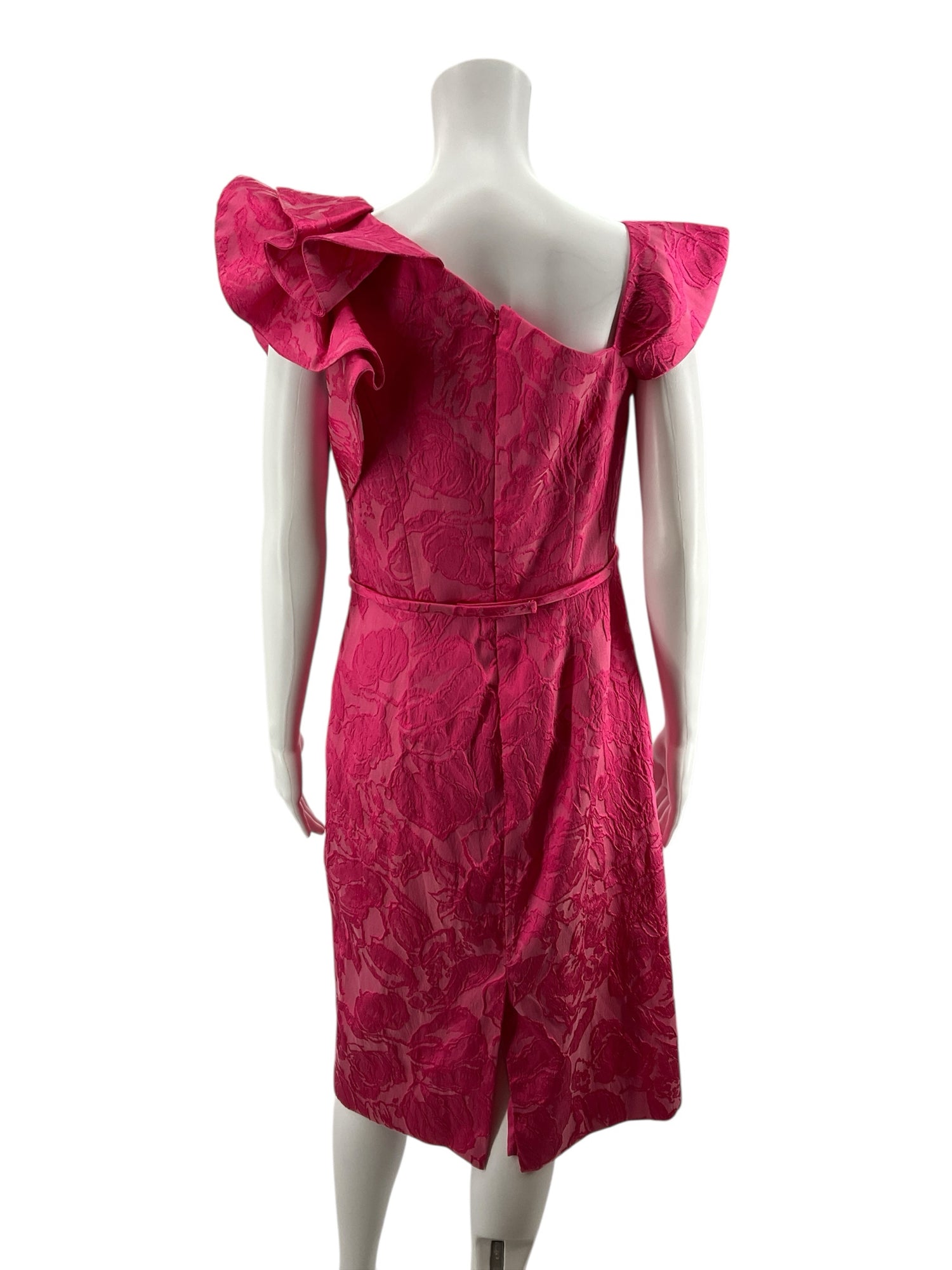 Teri Jon by Rickie Freeman Pink Cocktail Teri Jon Pink Floral Pre-Owned Ladies Dress - Size 10 - Size 10