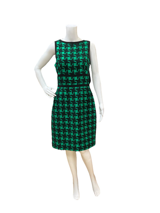 Carlisle Size 6 Black/Green Print Dress