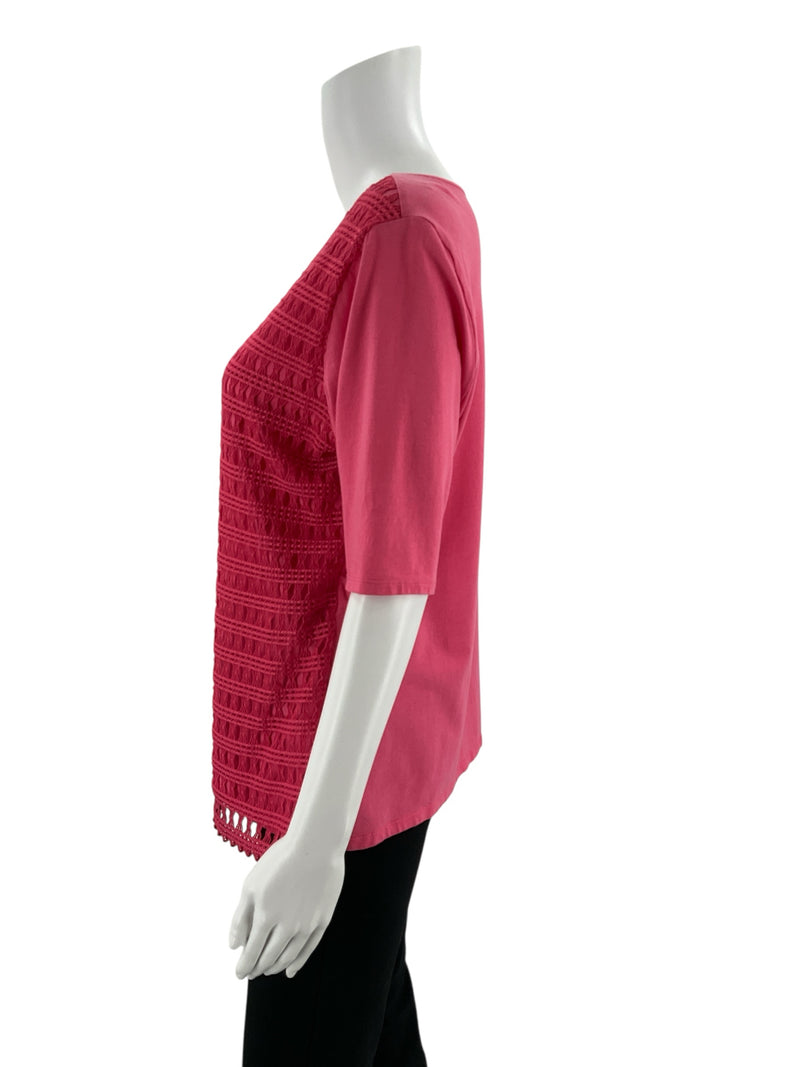 Ruby Rd Pink Pre-Owned Ladies Top - Size Large