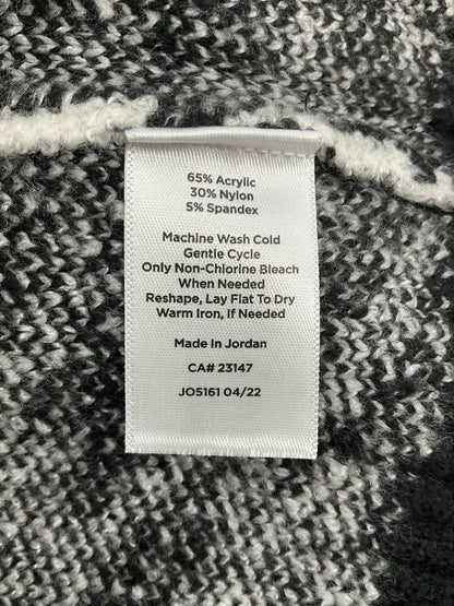 Talbots White/Black Houndstooth Pre-Owned Ladies Shrug - Size Medium