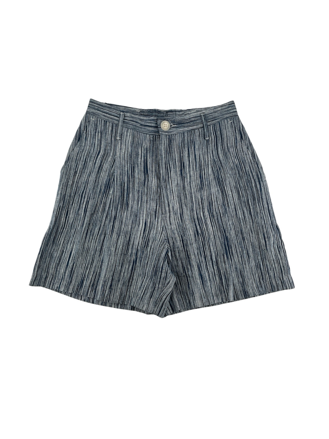 Karen Kane Blue Shorts Blue White Striped Linen Shorts Lined Made in USA Size Small - Size S