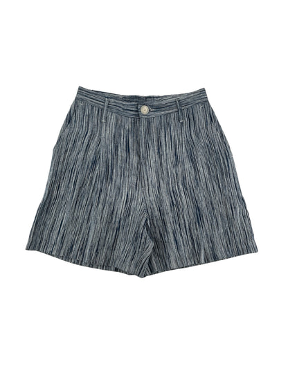 Karen Kane Blue Shorts Blue White Striped Linen Shorts Lined Made in USA Size Small - Size S