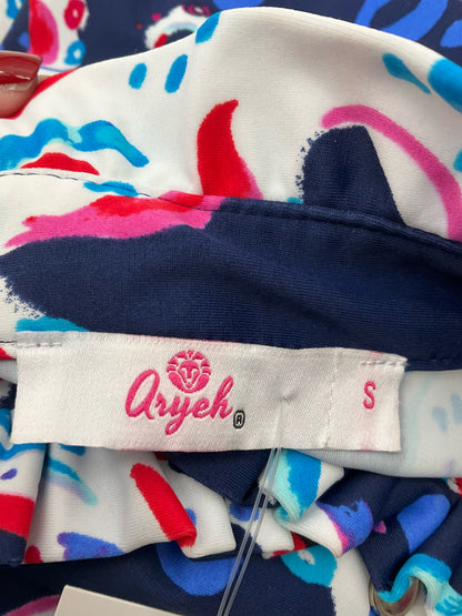 Aryeh Navy/white/pink Sleeveless Navy/white/pink Print Pre-Owned Ladies Dress - Size Small - Size S