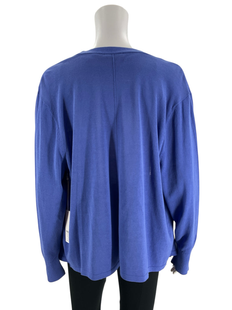 Chico’s Blue Cotton-Nylon Shrug – Size XL, Very Good Condition - Margaret’s Fine Consignment