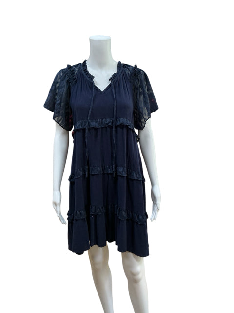 Umgee Navy Solid Pre-Owned Ladies Dress - Size Small