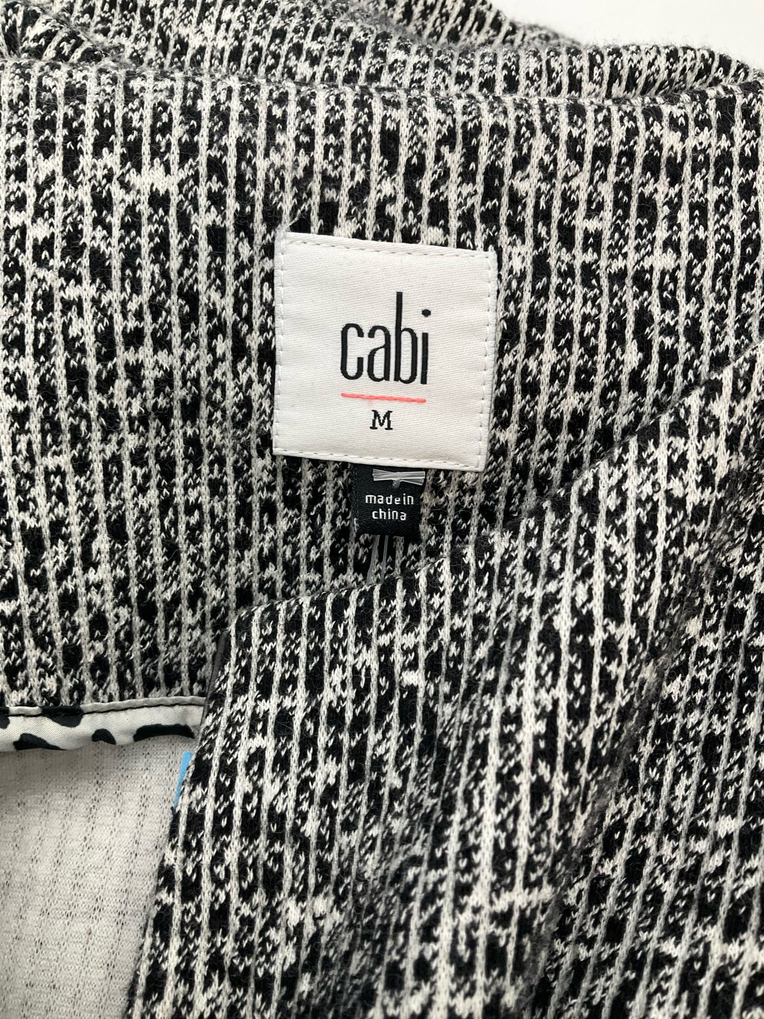 Cabi Black/White Solid Pre-Owned Ladies Jacket - Size Medium