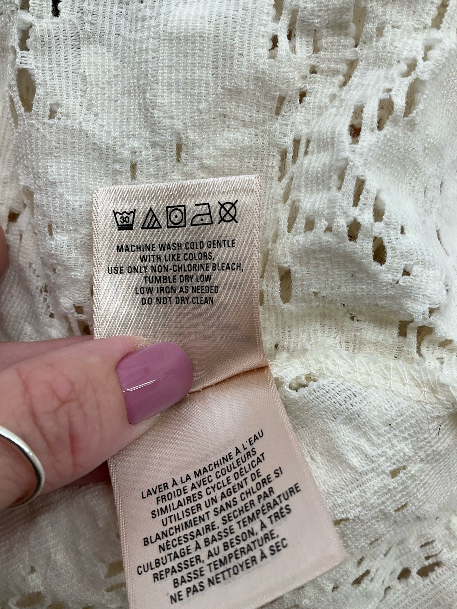 Maeve Cream Lace Pre-Owned Ladies Dress - Size Medium