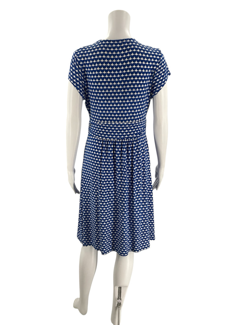 Boden Blue/White Print Pre-Owned Ladies Dress - Size 8 Petite - Margaret’s Fine Consignment
