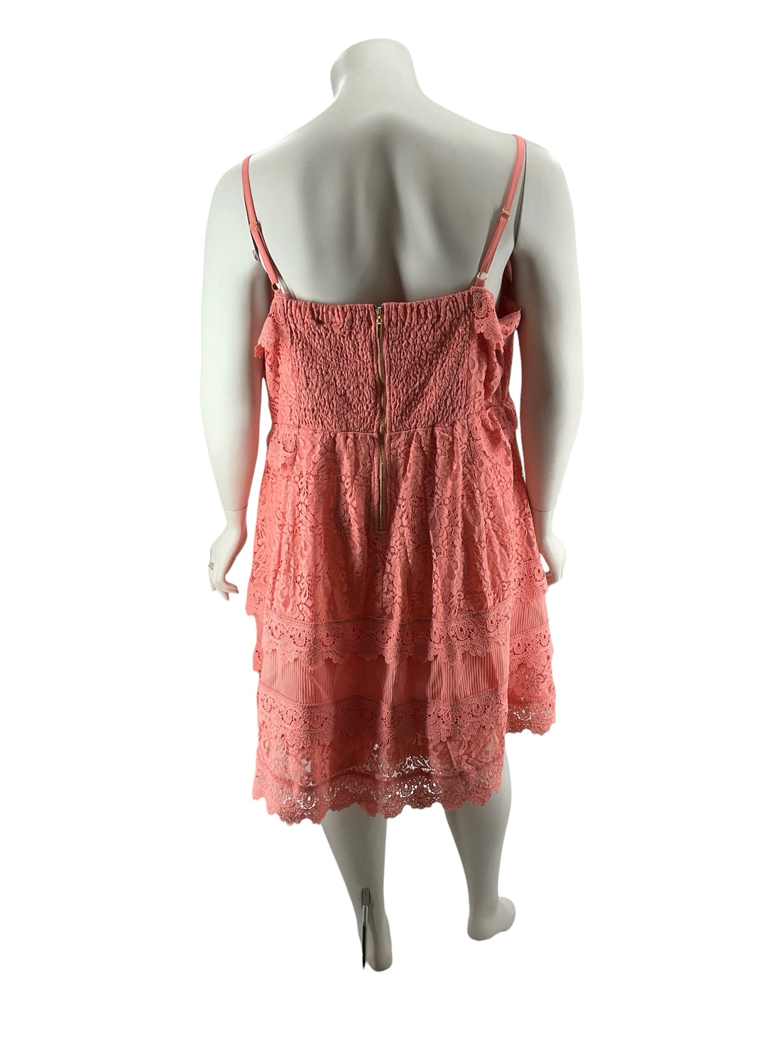 City Chic So Sassy Lace Cold Shoulder Dress NWT Orange 24W