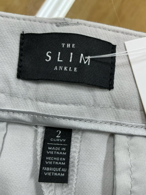 White House Black Market The Slim Ankle Pants Curvy Fit Size 2 Gray - ONLINE ONLY