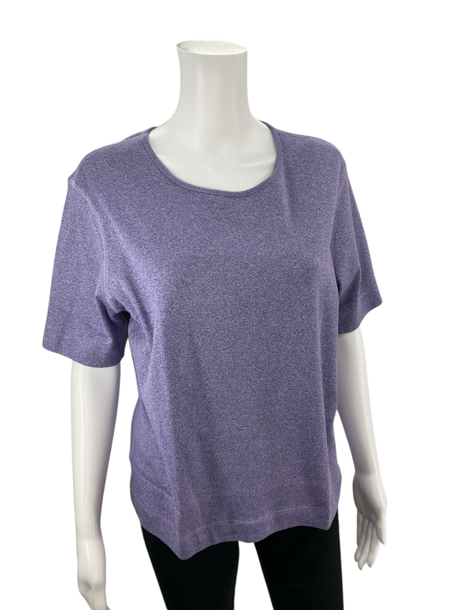 Bordado Purple Heathered Top Size Large