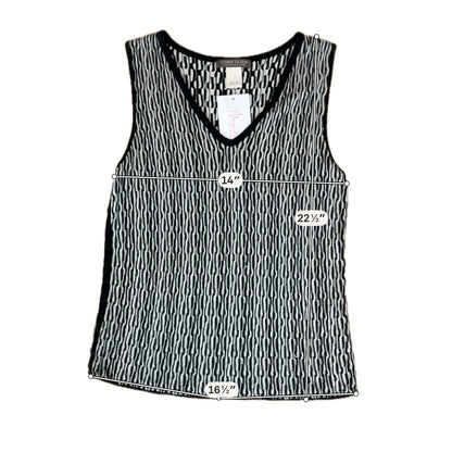 Sigrid Olsen Collection Tussah Silk Blend Chain Link Knit Tank Top | Medium
