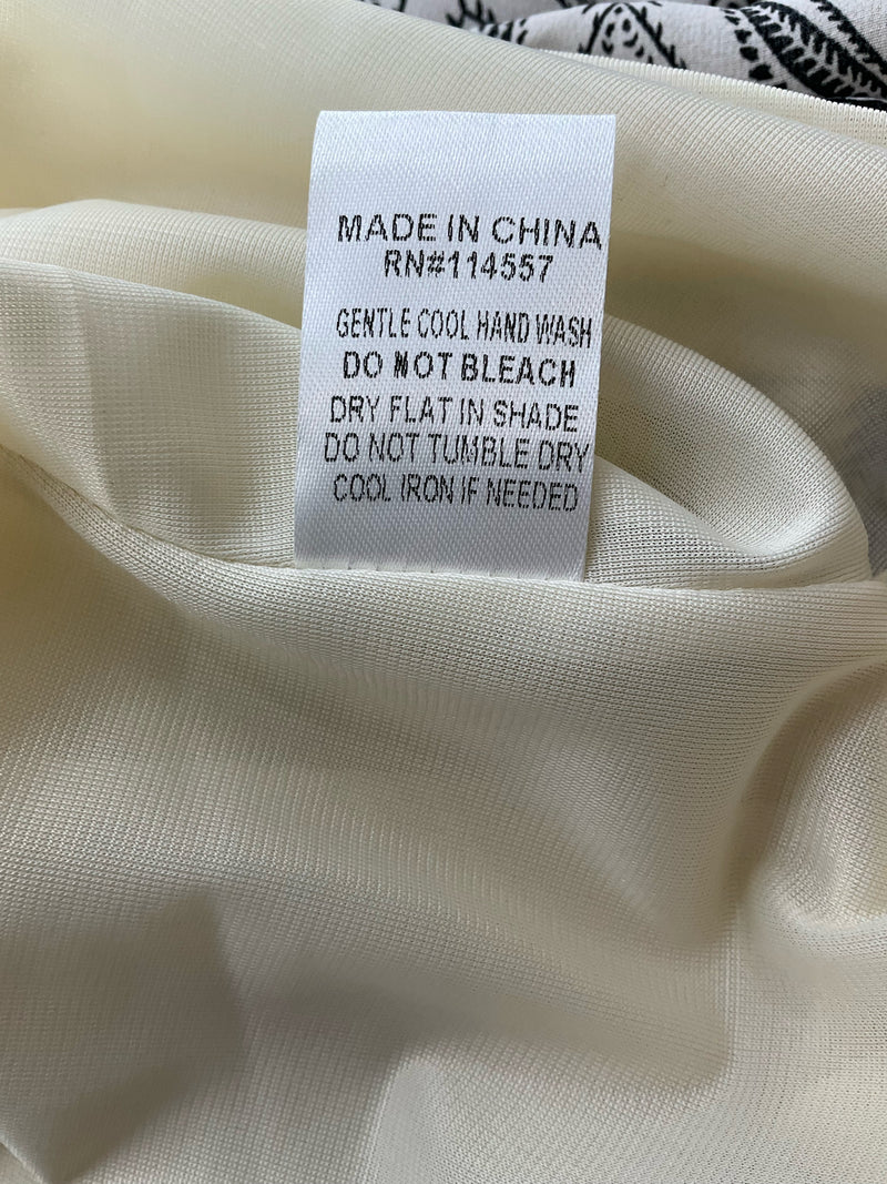 THML Tan/black Print Pre-Owned Ladies Dress - Size Small