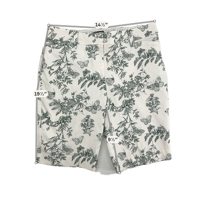 Talbots Floral Butterfly Print Bermuda Shorts Size 6