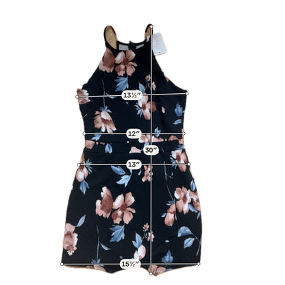 Soprano Size M Black/multi Floral Romper
