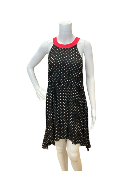 lilka Size XS Black/Taupe Polka Dot Pre-Owned Ladies Dress