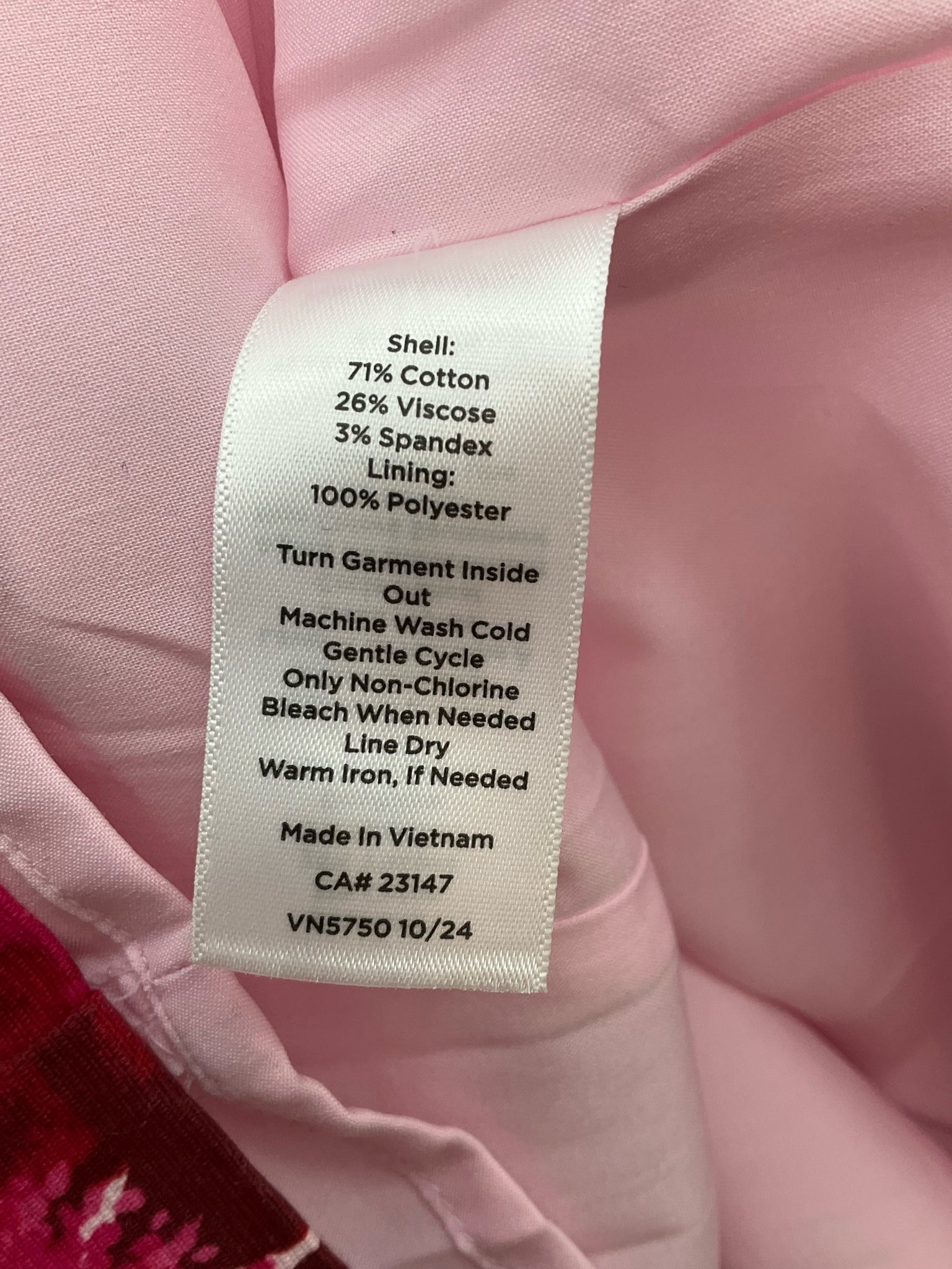 Talbots Pink/Red Floral Pre-Owned Ladies Dress - Size 8