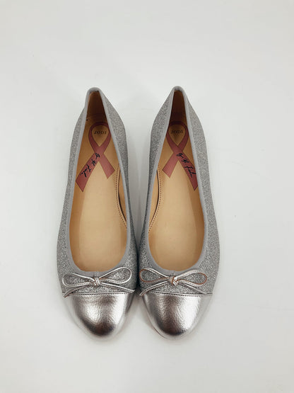 Marc Fisher Silver Glitter Pre-Owned Ladies Flats - Size 7.5 - Margaret’s Fine Consignment