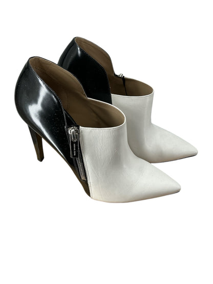 MK Black/White Booties Size 8/8.5 - side view