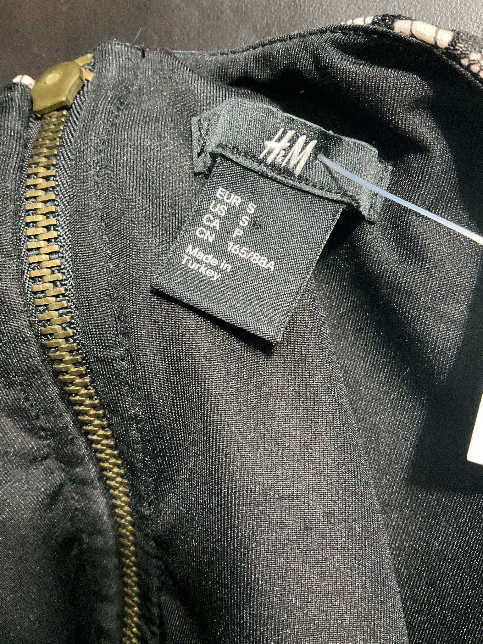 H&amp;M Tan/black Lace Pre-Owned Ladies Dress - Size Small