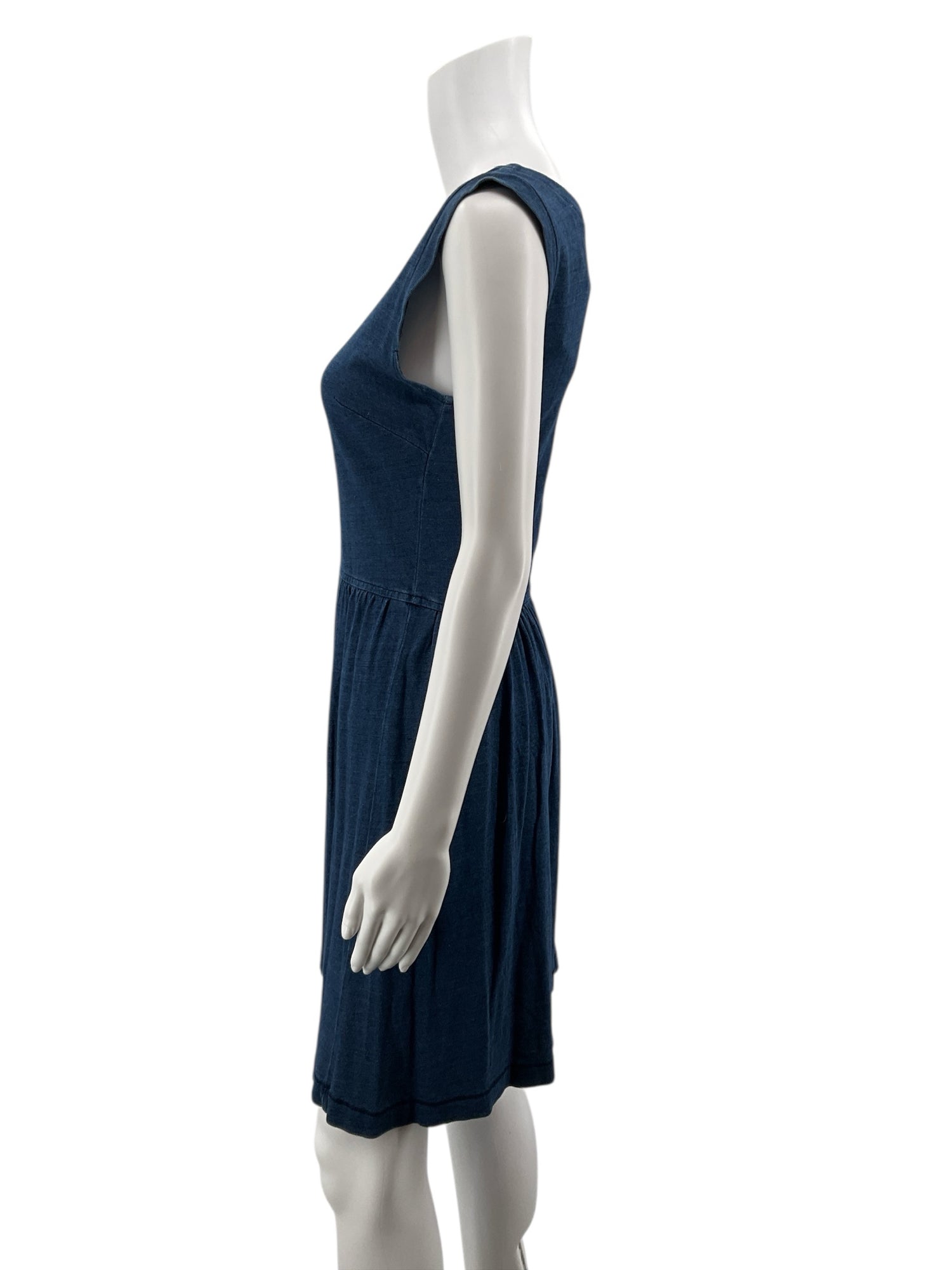 LOFT Blue Fit and Flare Blue Solid Pre-Owned Ladies Dress - Size 0 - Size 0