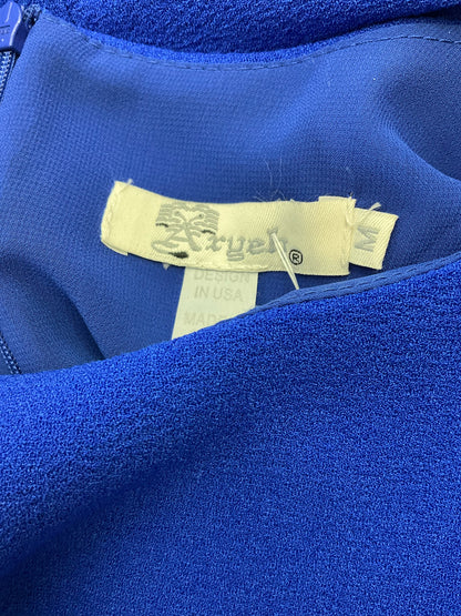 Aryeh Blue Solid Pre-Owned Ladies Dress - Size Medium