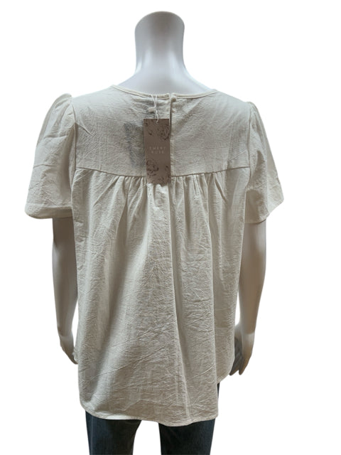 Emery Rose White Top Size Large - rear view