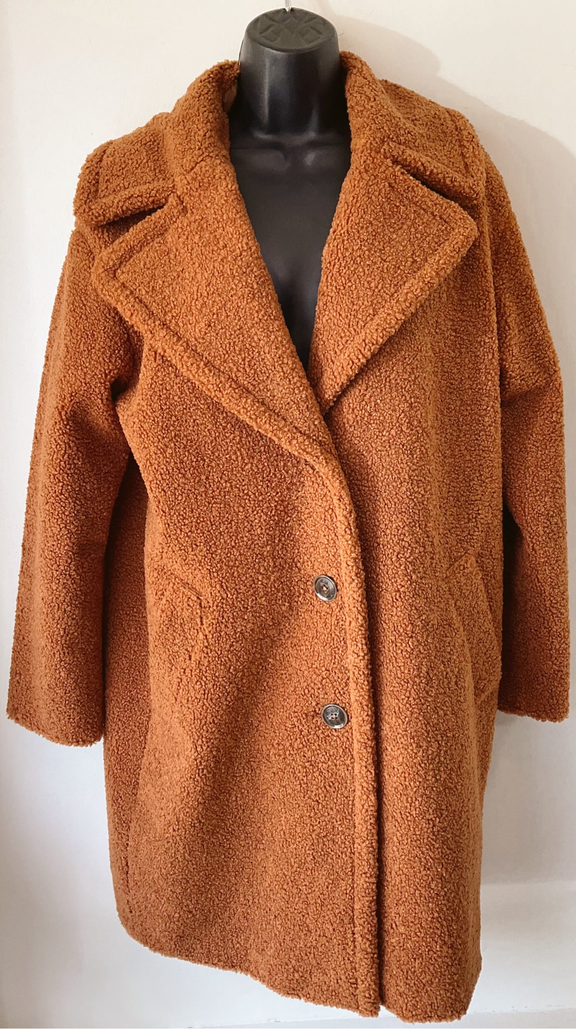 Express Size XS Burnt Orange Sherpa Coat