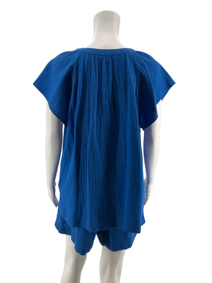 Rails ROAM Kellen &amp; Charli Organic Cotton Gauze Set Blue Size Medium