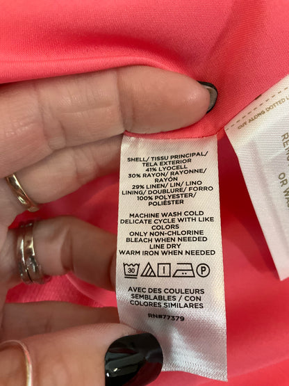 Ann Taylor Coral Linen-Blend Open Front Blazer - Size M- ONLINE ONLY