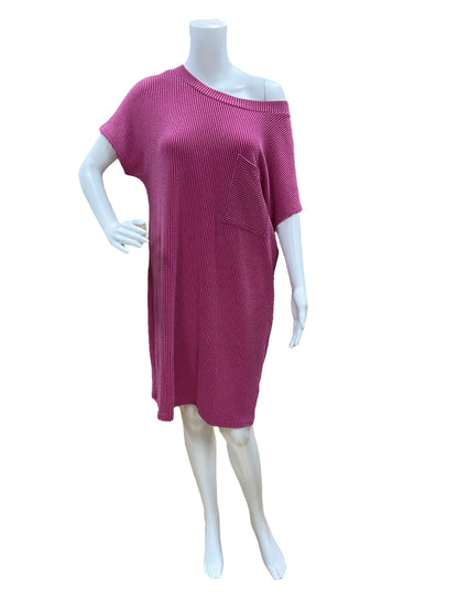 entro Size S purple/pink Textured Dress