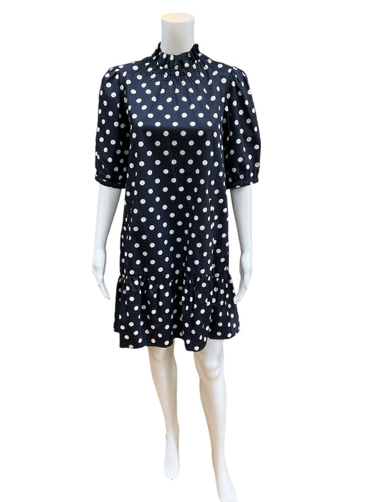 Tyler Boe Size XS navy/white Polka Dot Dress