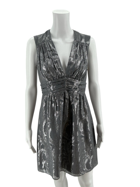 Alice Trixie Gray/Silver Print Dress Size Small