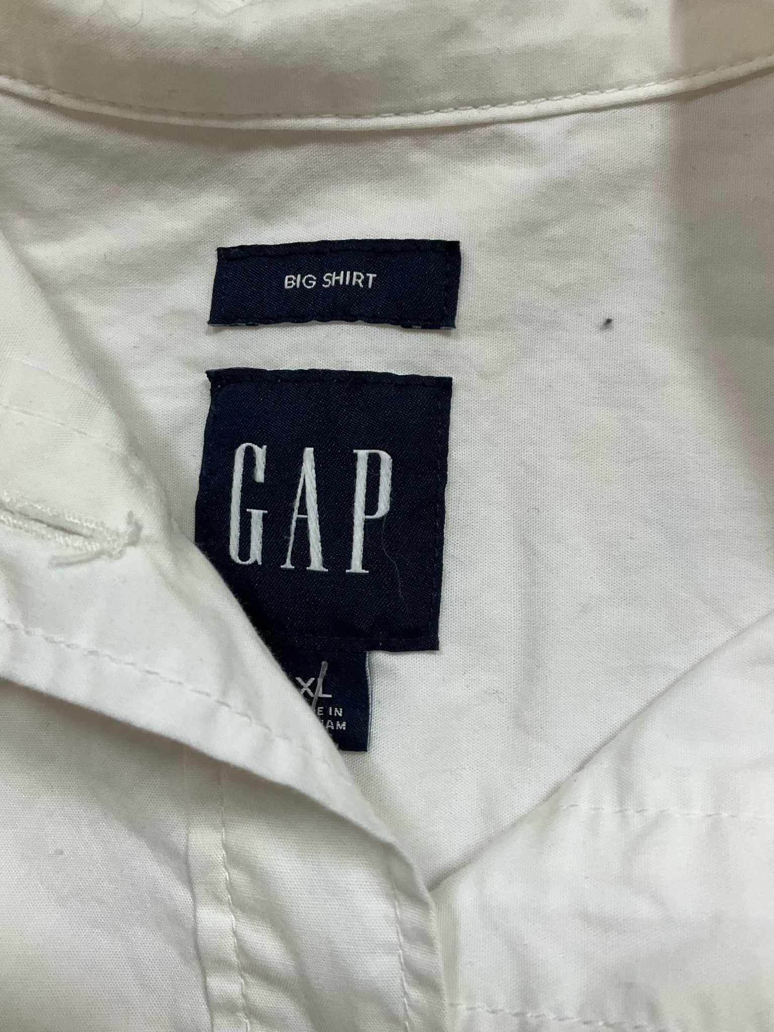 Gap The Big Shirt White Floral Lace Button Down Top Womens XL Boho Sheer