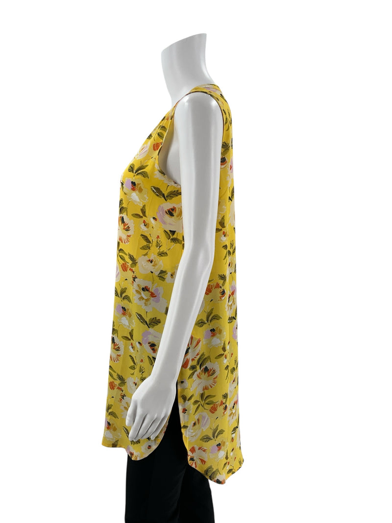 Spense Yellow/Multi Floral Pre-Owned Ladies Top - Size Medium