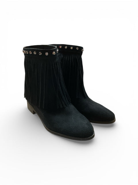 Michael Kors Black Fringe Pre-Owned Ladies Booties - Size 7.5 - Margaret’s Fine Consignment