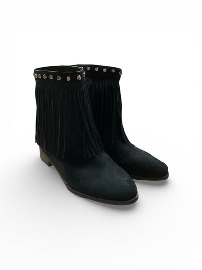 Michael Kors Black Fringe Pre-Owned Ladies Booties - Size 7.5 - Margaret’s Fine Consignment
