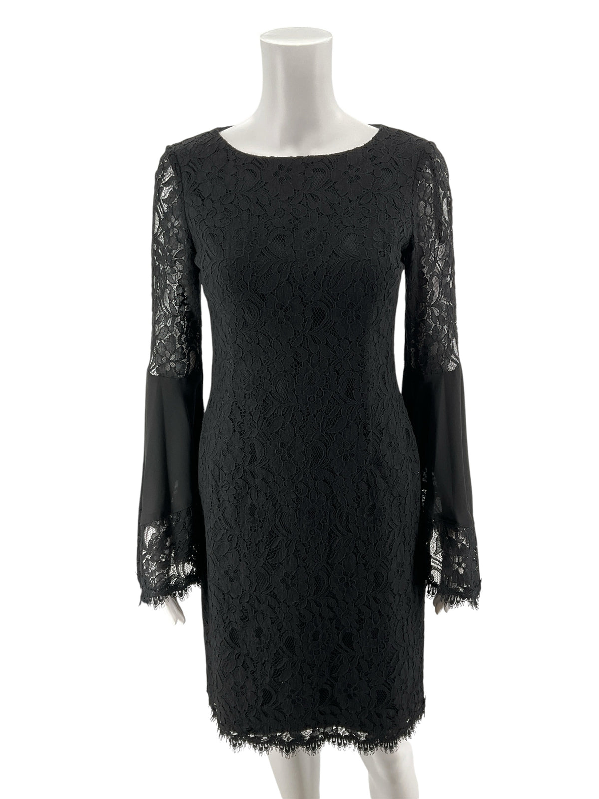 Antonio Melani Black Lace Bell Sleeve Dress - Size 0 - ONLINE ONLY