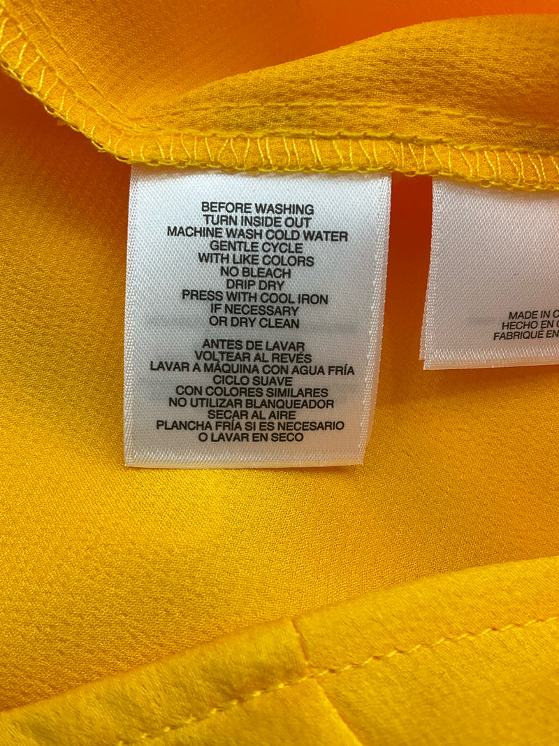 Nine West Yellow Solid Pre-Owned Ladies Top - Size Medium