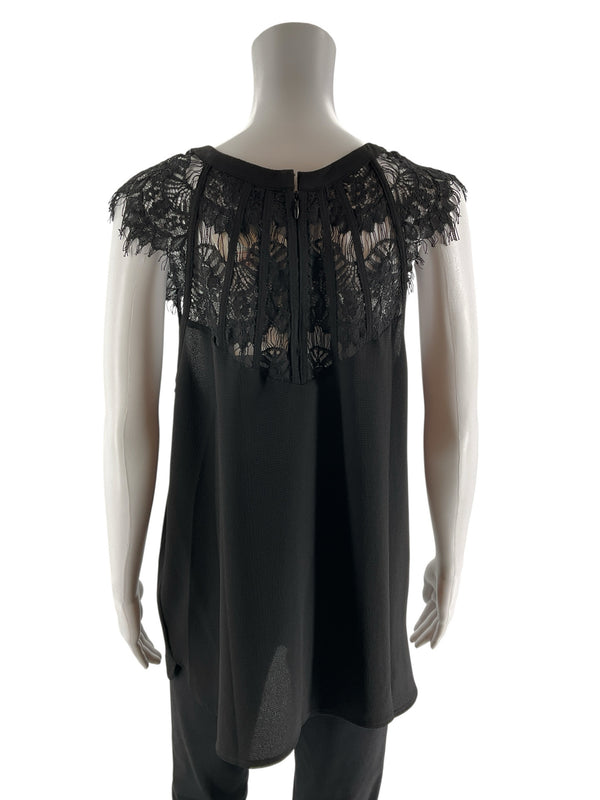 41 Hawthorn Black Lace Pre-Owned Ladies Top - Size Large