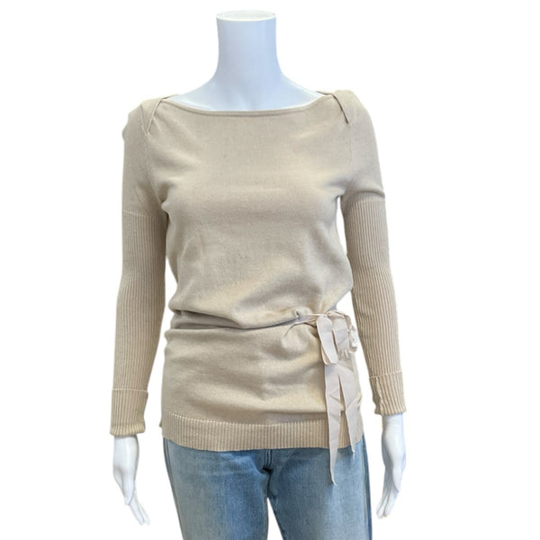 Loft Beige Solid Pre-Owned Ladies Top - Size Small - Margaret’s Fine Consignment