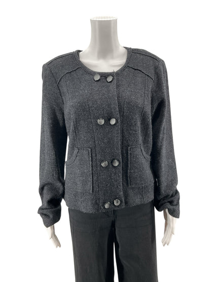 Cabi Gray Solid Pre-Owned Ladies Jacket - Size Large