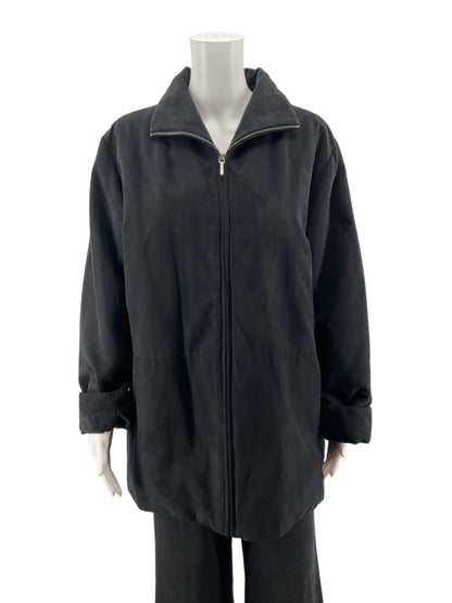 London Fog Black Insulated Zip Front Jacket Coat Womens Size Medium - ONLINE ONLY