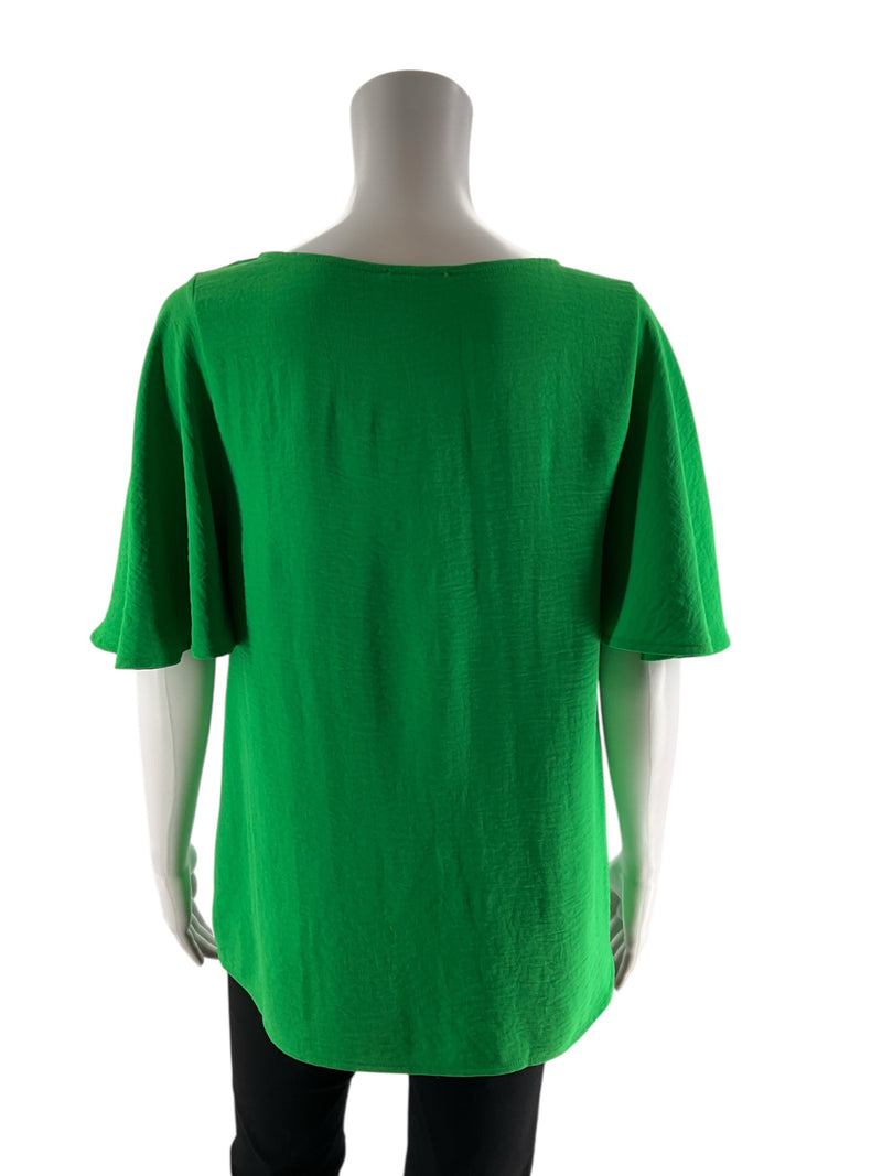 Jodifl Green Solid Pre-Owned Ladies Top - Size Small