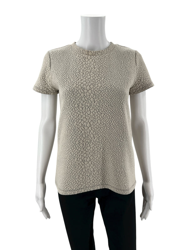 Ann Taylor Tan Print Pre-Owned Ladies Top - Size XS