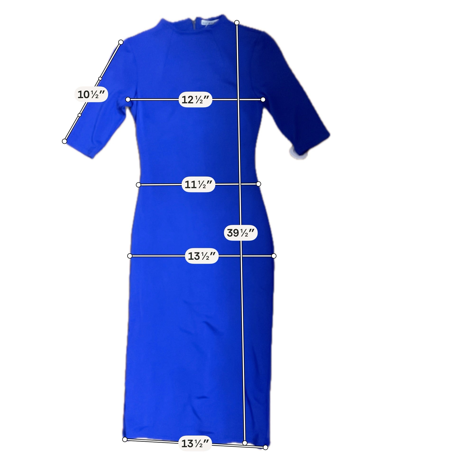 Alice + Olivia Jeri Ruched Scuba Bodycon Dress Royal Blue XS